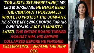 The CEO Cut My $250K Paycheck — 10 Minutes Later The Board Revoked His Contract