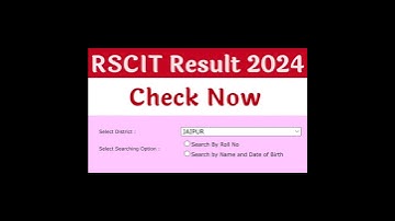 RSCIT Result 2024 released #shorts