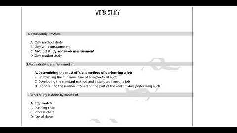 Part 1 - Industrial Engineering and Quality control - MSBTE