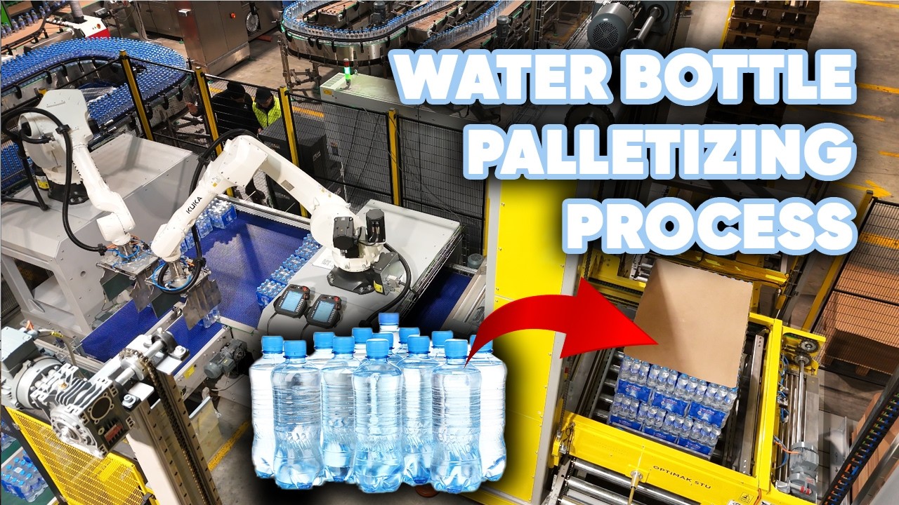 WATER BOTTLE FILLING AND PALLETIZING LINE @KUKARobotGroup