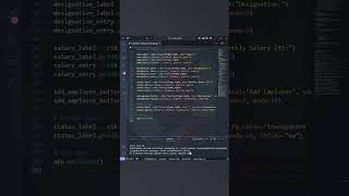 Employee Management Desktop App using CustomTkinter module in Python