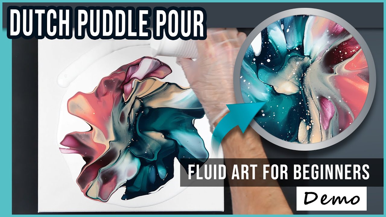 A Beautiful Way to Make a Dutch Pour Painting | Acrylic Fluid Art for ...