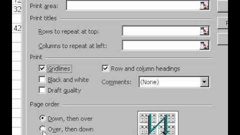Microsoft Office Excel 2000 Printing options