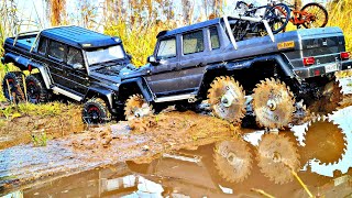 GELENDVAGEN 6x6 on SAWS, against STOCK! ... RC OFFRoad Traxxas TRX-6