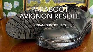 Paraboot Avignon shoe resole at home with Vibram Gumlite 1705 soles