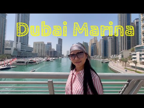 Dubai Marina || Marina walk || 4K || Dubai Marina beach || Hellopeden