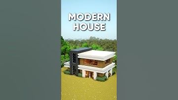 Minecraft Tutorial: Easy Modern House 🏠 #shorts #minecraft