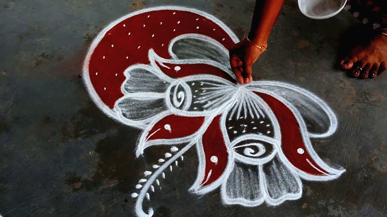 Kathika masam muggulu🌈Simple Poo kolam🌈Star muggulu designs🌈small rangoli with dots 🌈RRR Lakshmi