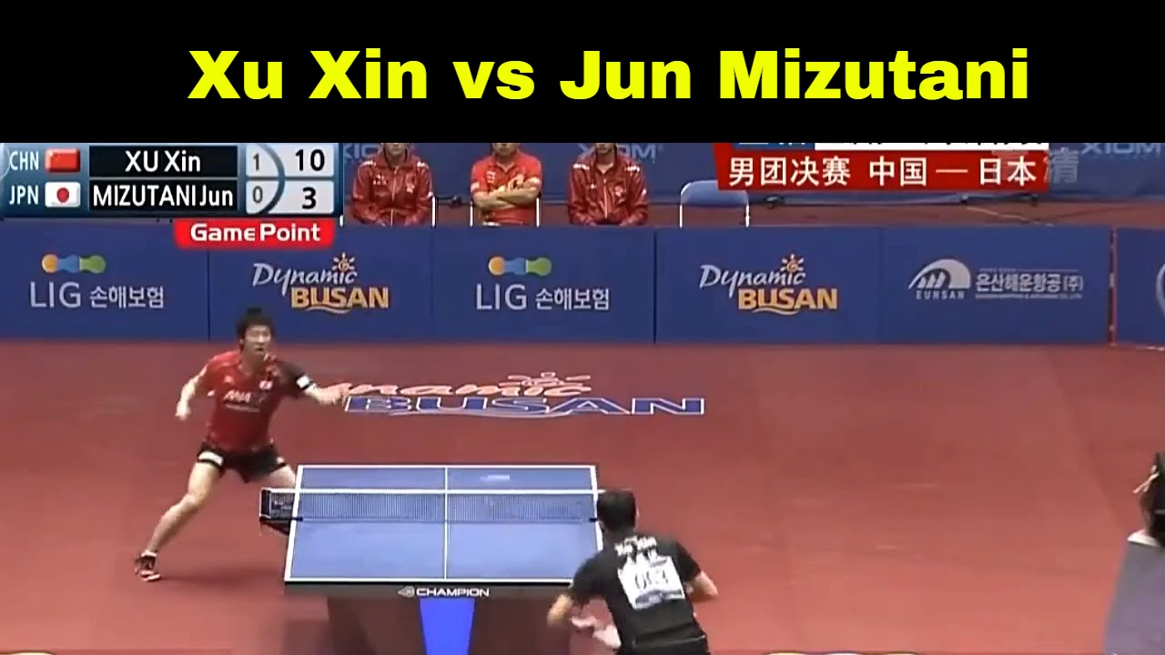 Left handed vs Left handed: Xu Xin vs Jun Mizutani