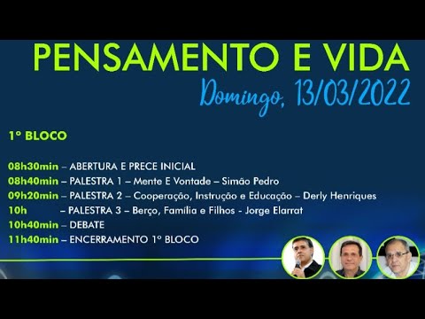 Simão Pedro/Derly Henriques/Jorge Elarrat - III FÓRUM ESPÍRITA DE RIO PARANAÍBA 2022 - BLOCO 01 -