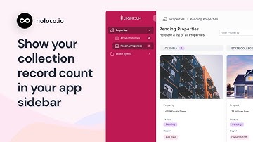 How to show your collection record count in your Noloco app sidebar