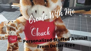 Create With Me || Quick Personalized Dollar Tree Stuffed Animal using Cricut Design Space