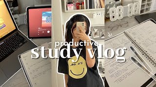 study vlog  being productive, lots of studying, what I eat, rainy day | lin's journal.