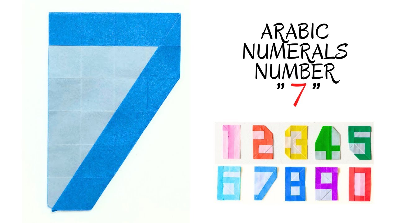 手作りです。 How to make numbers 1234567890 with origami simple Easy tutorial