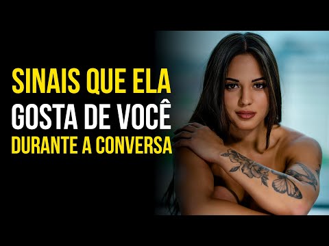 Sinais que ela gosta de você durante a conversa