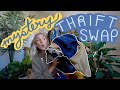 MYSTERY THRIFT SWAP | my friend made me a MYSTERY THRIFT STORE BOX + try on FALL thrift haul!