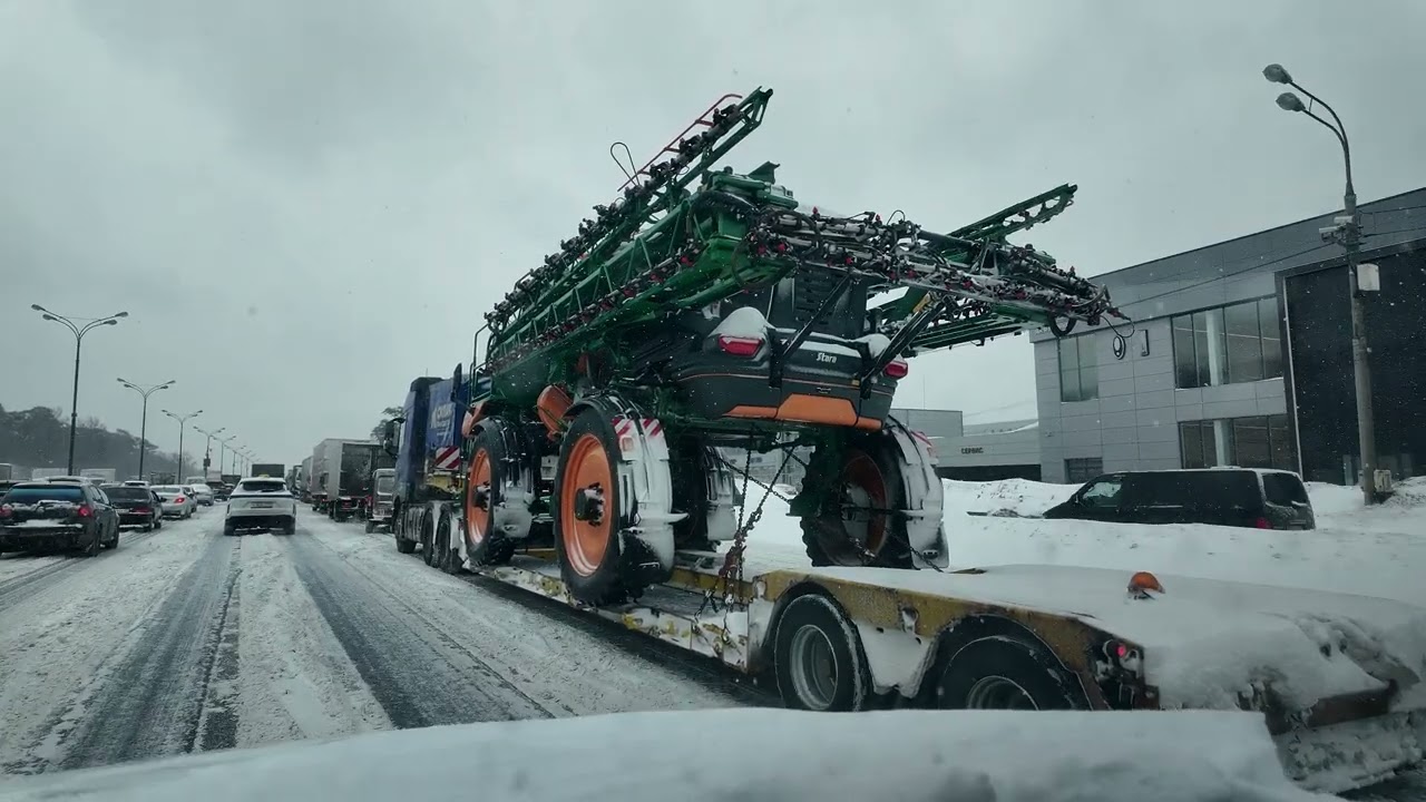 Снежный коллапс в московских дорогах. 4K UHD