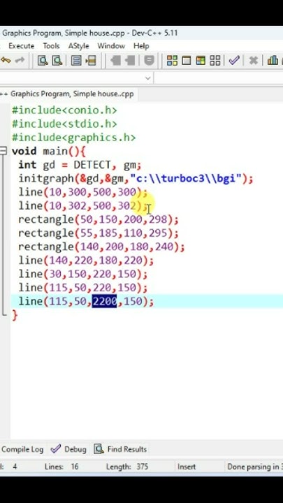 C++ Graphics Program, Simple house.Short - YouTube
