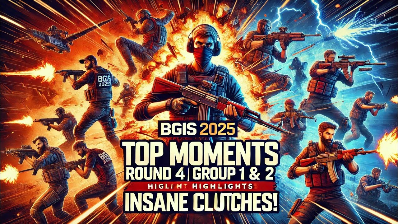 🔥 BGIS 2025 Round 4 – Group 1 & 2 | Best Moments & Insane Clutches! 🔥 ...