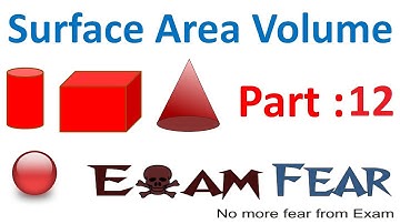 Maths Surface Area & Volume part 12 (Shape Conversion Example) CBSE class 10 Mathematics X