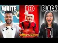 Red vs White vs Black CHALLENGE || EATING &amp; BUYING Everything In ONE COLOR For 24 Hours
