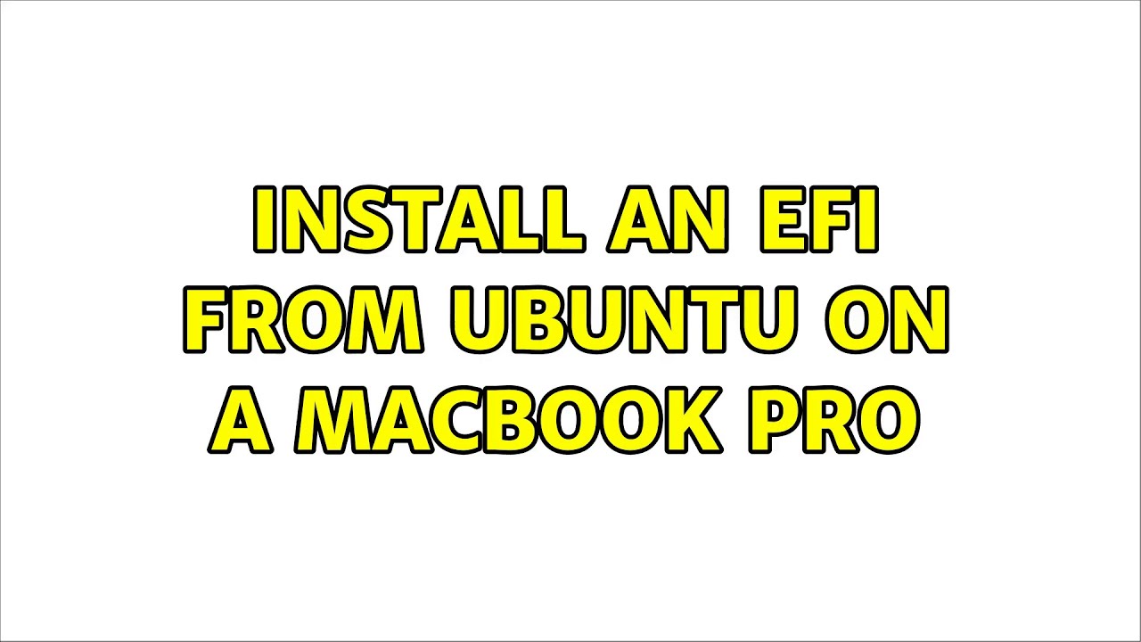 how to put ubuntu on a mac book pro how to put ubuntu on a mac book pro