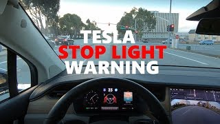 Tesla Autopilot Stop Light Warning and Detection for Autosteer