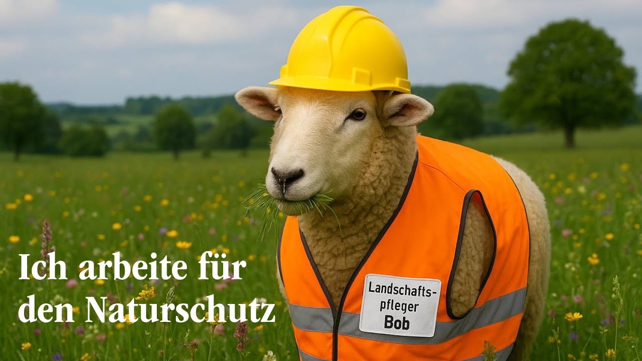 Schafe und Ziegen arbeiten als Landschaftspfleger