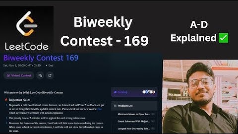 Leetcode Biweekly - 169 | A - D Explained ✅