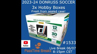 06/07 - 2023-24 DONRUSS FIFA SOCCER - 3x Hobby Box #1533 LIVE BREAK