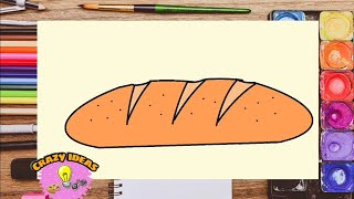 كيف ترسم خبز | طريقة رسم الخبز خطوة بخطوة |رسم سهل | How to draw bread
