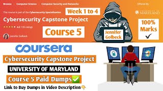 Cybersecurity Capstone Project | Cybersecurity Specialization | Coursera | Course 5 Paid Dumps
