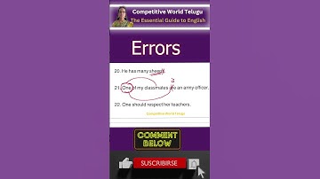 Error Spotting తెలుగులో #ssc_cgl #spottingerrorrules #englishgrammarforcompetitiveexam #sscchsl