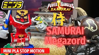 Super Mini Pla Power Rangers Samurai Sentai Shinkenger Shinken-Oh Samurai Megazord Stop Motion toys