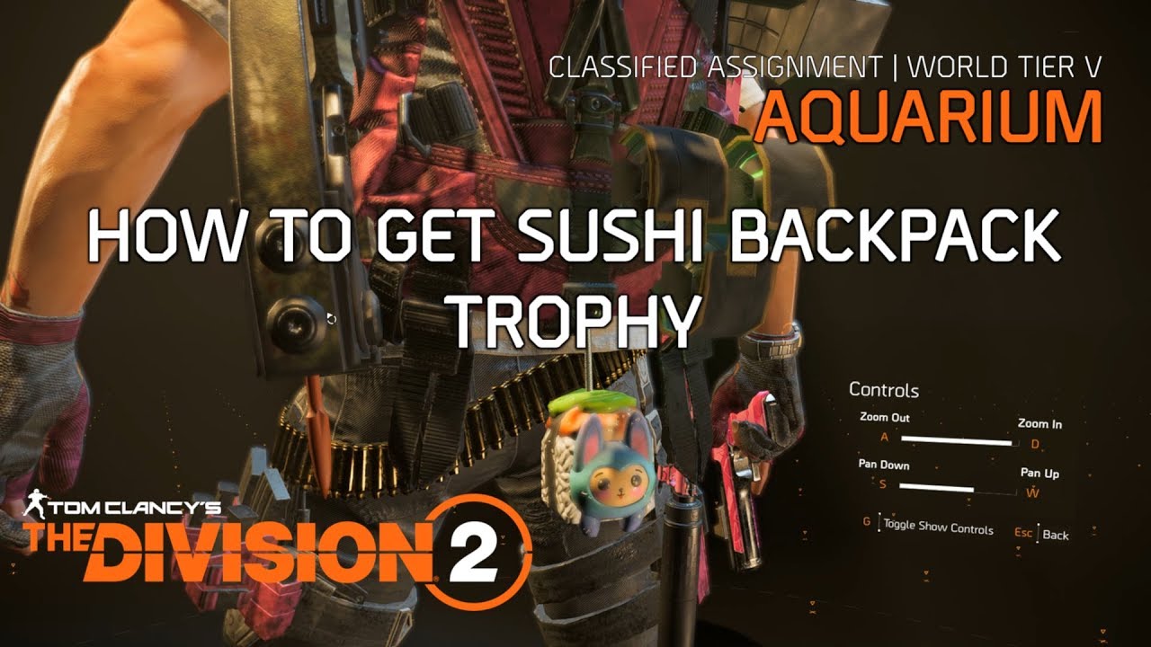 Division 2 Classified Assignment Aquarium Sushi Backpack Trophy