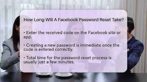 How Long Will A Facebook Password Reset Take? - Everyday-Networking