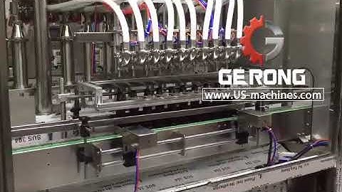 Automatic liquid bottle filling machine with 10 nozzles