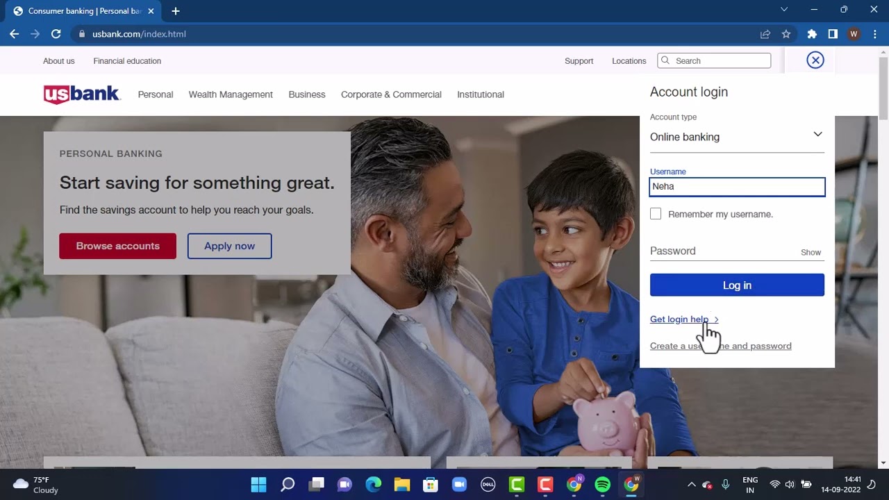 Reset Password of US Bank Online Banking Account YouTube