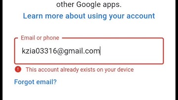 This Account Already Exists On Your Device how to fix Gmail login error