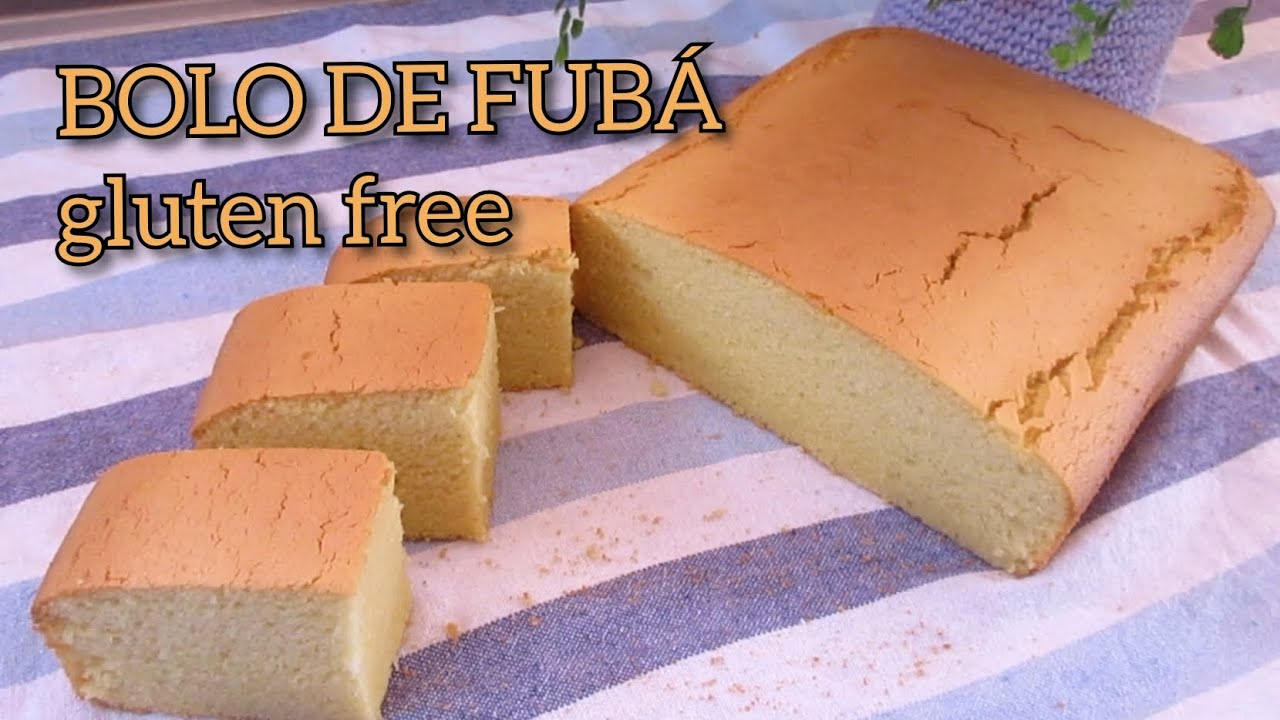 BOLO DE FUBÁ SEM GLÚTEN QUE NÃO ESFARELA | Feito com FARINHA DE ARROZ | fica úmido e fofo
