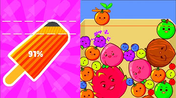 Popsicle Stack Vs Fruit Merge| Android ios gameplay