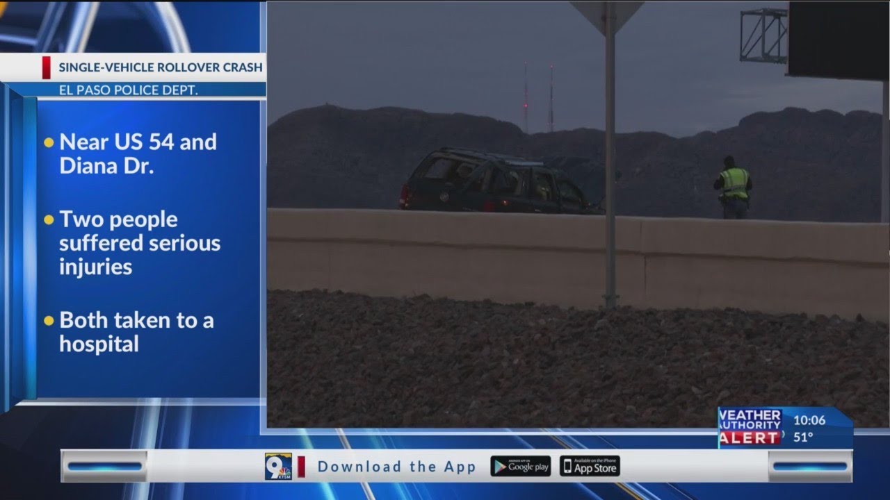 Rollover crash shuts down part of US 54 North - YouTube