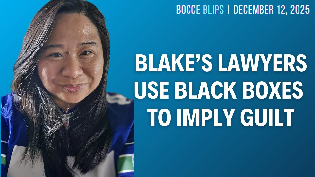 Blake's Lawyers Use Black Boxes to Imply Guilt - YouTube
