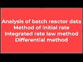 Analysis of batch reactor data