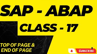 SAP ABAP class 17 #sap #code #coding #introduction #tutorial #abap