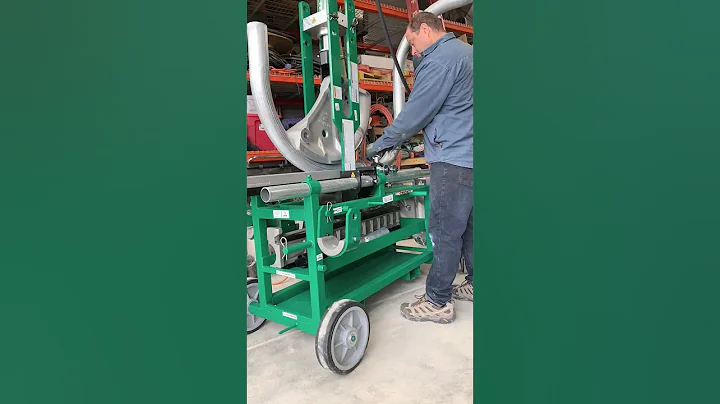 Bending 3" EMT with a Greenlee 881CT Pipe bender using a 881 MBT (Mobile Bending Table)