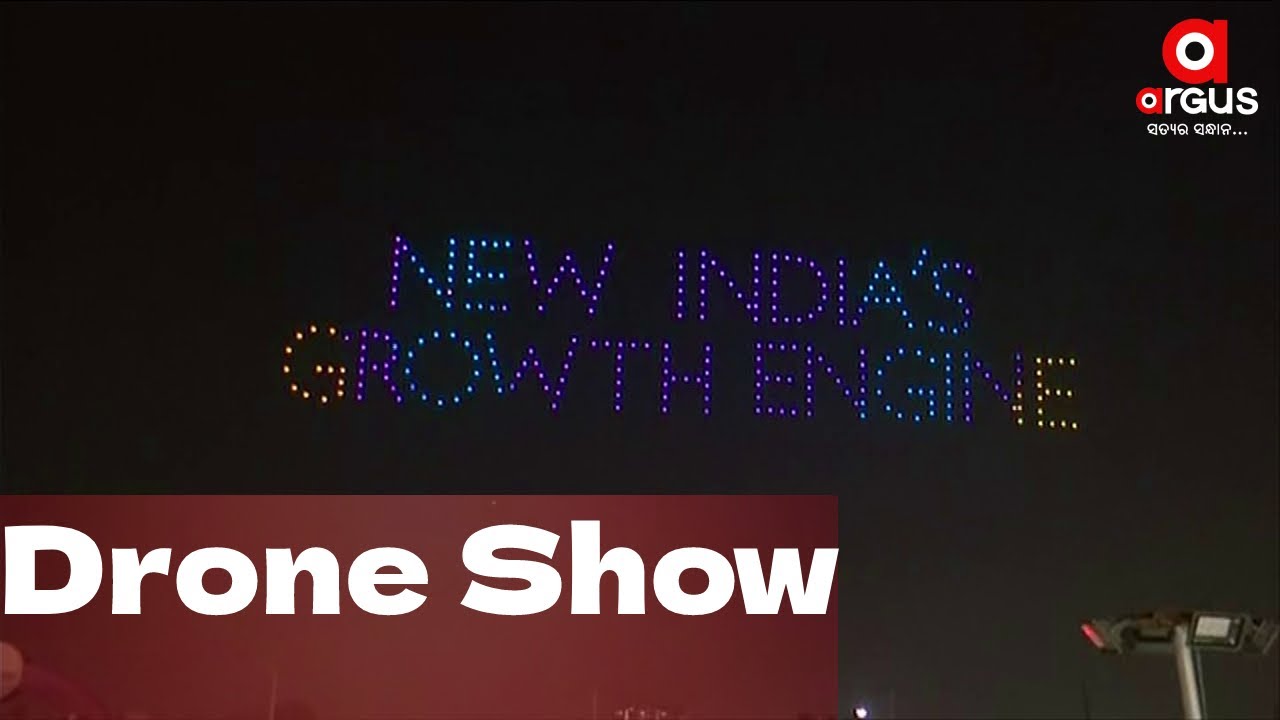 Drone Show Organised At Venue Of UP Global Investors Summit 2023 In Lucknow