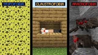 18 FOBIAS RETRATADAS NO MINECRAFT!