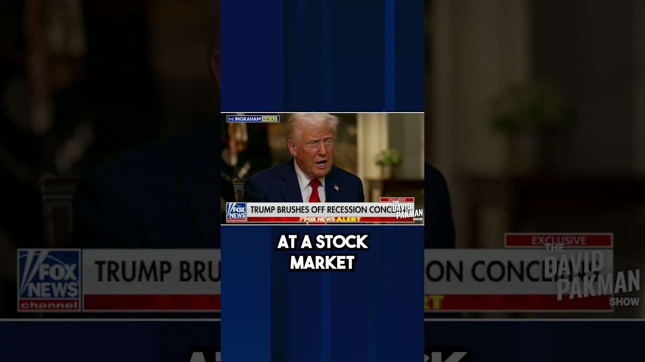 Trump REFUSES to answer whether a recession is coming #shorts