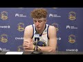 Brandin Podziemski Recaps Warriors Loss vs Dallas | April 5, 2024